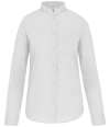 KB514 K514 Kariban Ladies Long Sleeve Mandarin Collar Shirt White colour image